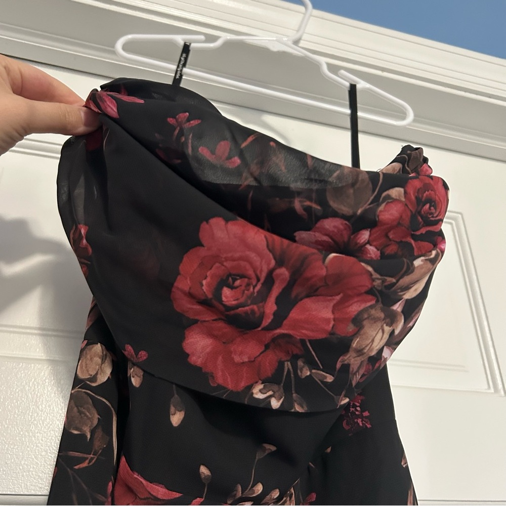 NWT Birdy Grey Mira medium black fleurs d’amour floral dress bridesmaid prom - Picture 6 of 10